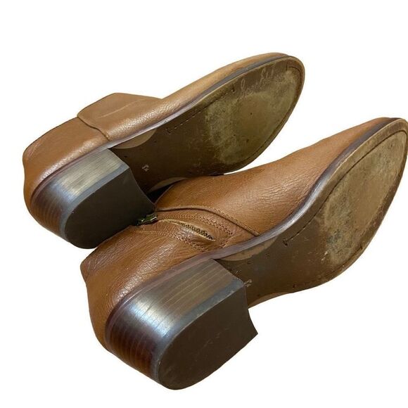 Sam Edelman Brown Leather Petty Ankle Booties Size 8.5 - Picture 5 of 6